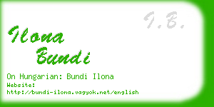 ilona bundi business card